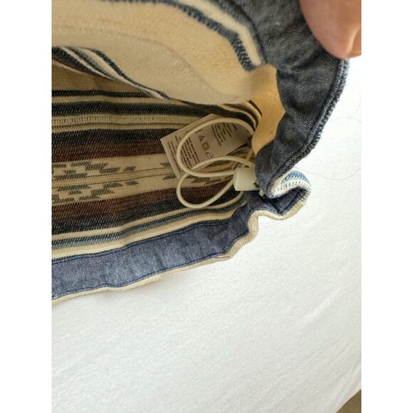 Pendleton Cream and Blue Striped Zip Up Sweater - Picture 7 of 11